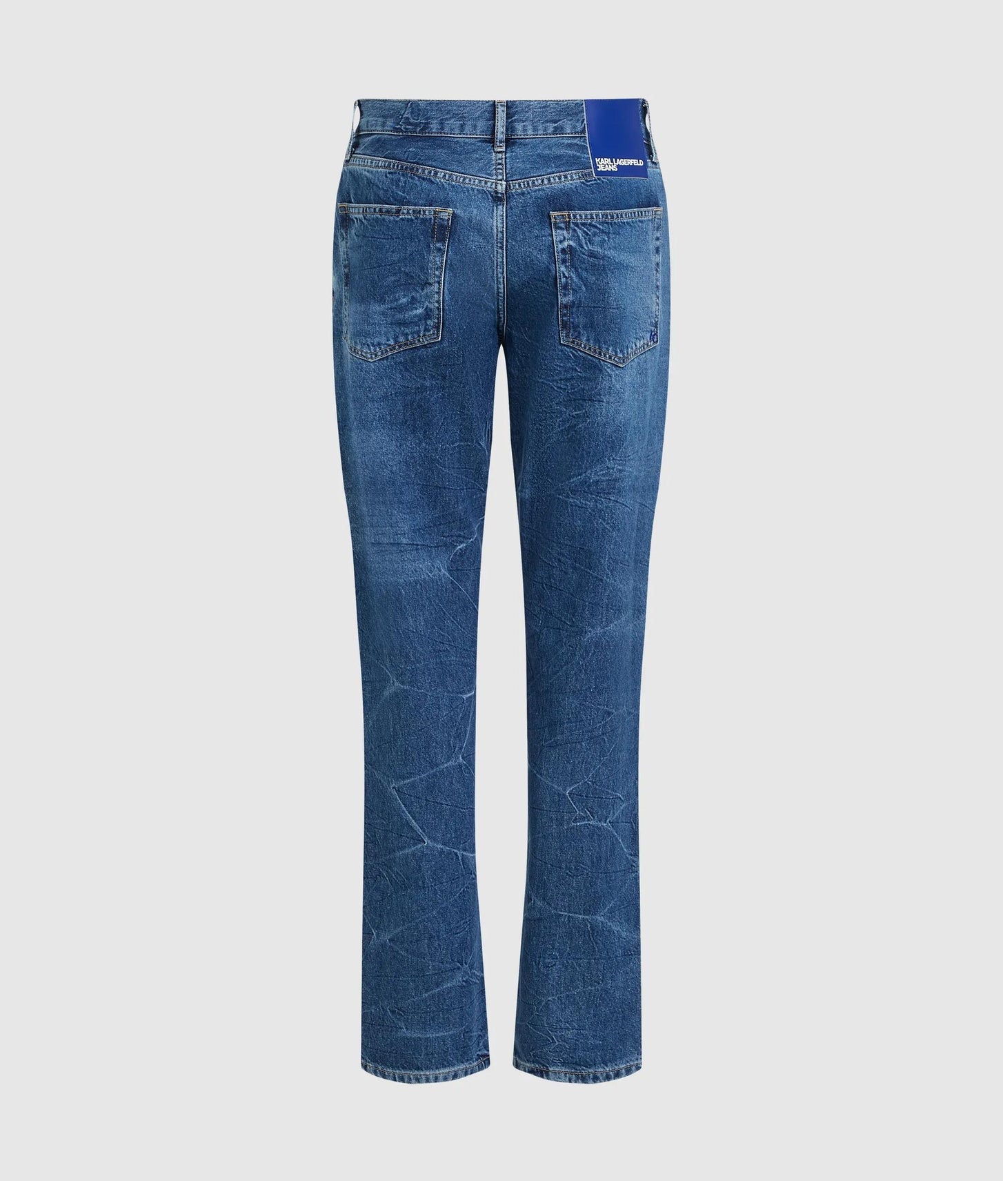 Karl Lagerfeld Marbled Straight Jeans Marble Blue
