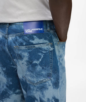 Karl Lagerfeld Relaxed Monogram Denim Jacket All Over Print Blue Denim