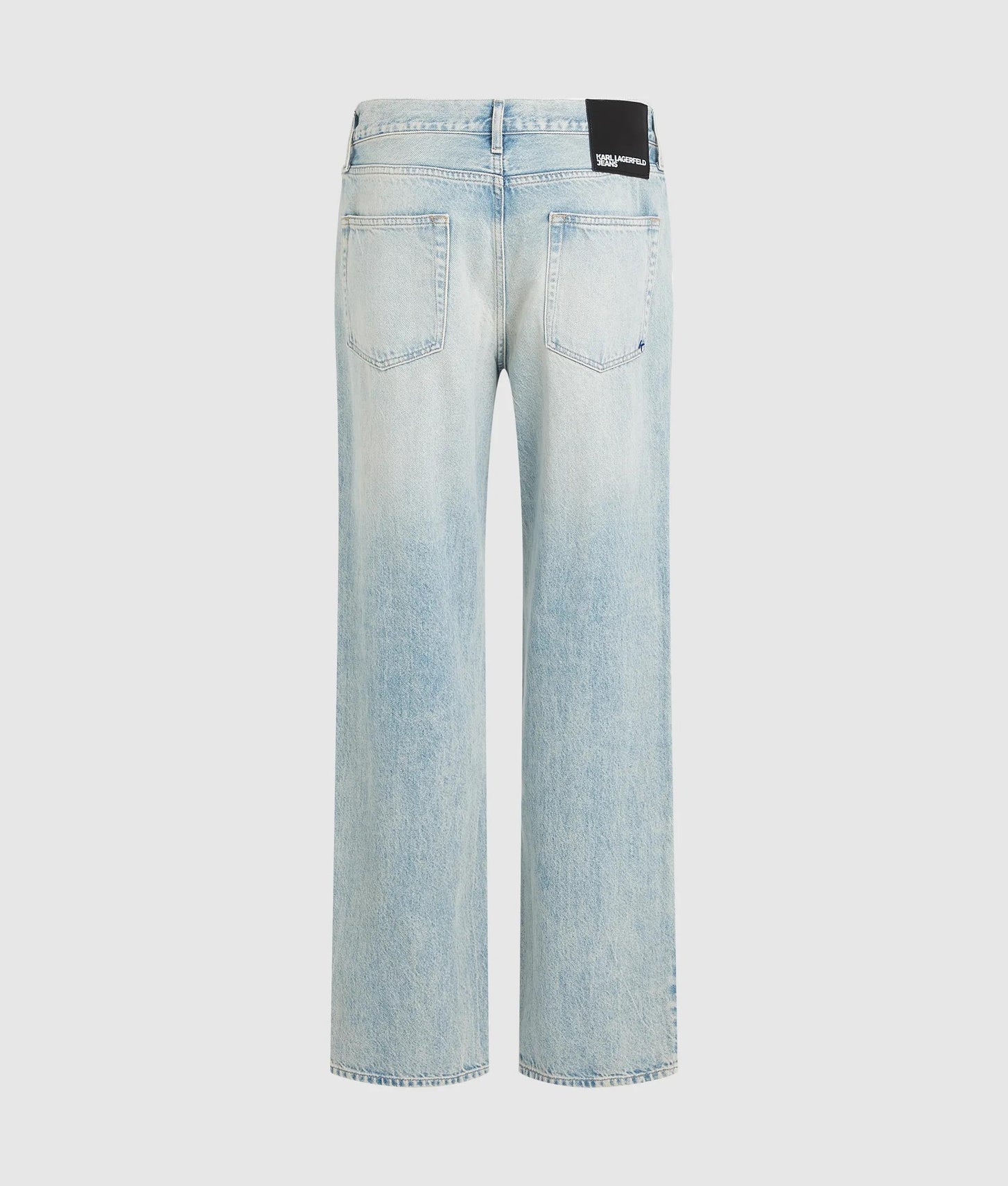 Karl Lagerfeld Acid Wash Relaxed Jeans Tinted Washed Blue