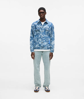 Karl Lagerfeld Short-Sleeved Logo Print Shirt Linear Logo All Over Print