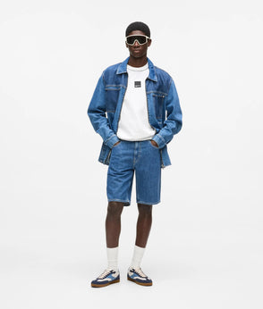 Karl Lagerfeld Short-Sleeved Contrast Stitch Sweatshirt White