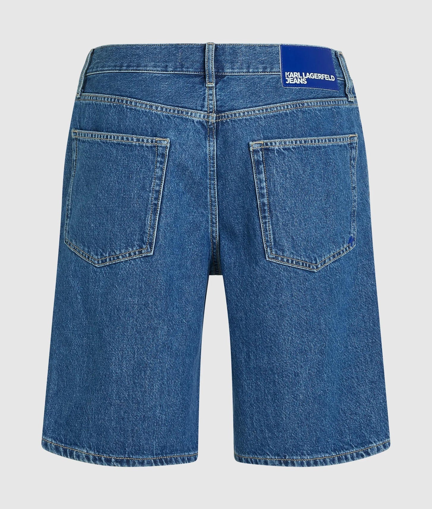 Karl Lagerfeld Regular Denim Shorts Mid Blue Stone