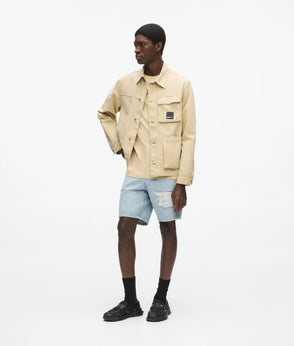 Karl Lagerfeld Canvas Utility Jacket Pale Khaki