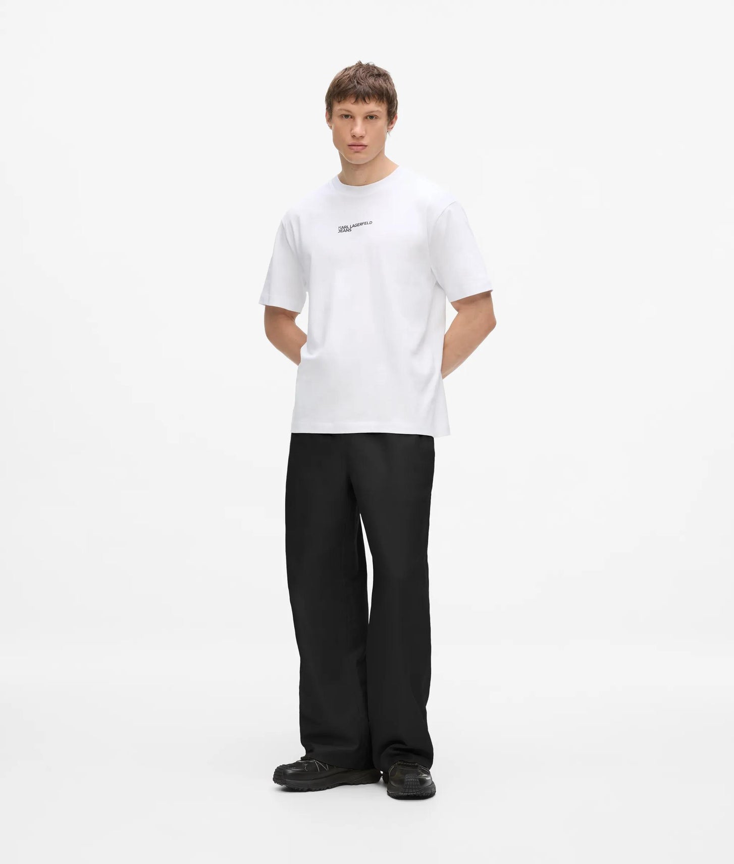 Karl Lagerfeld Linen Blend Pants Black