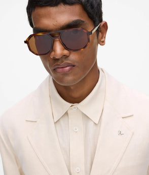 Karl Lagerfeld Linen Suit Pants Natural