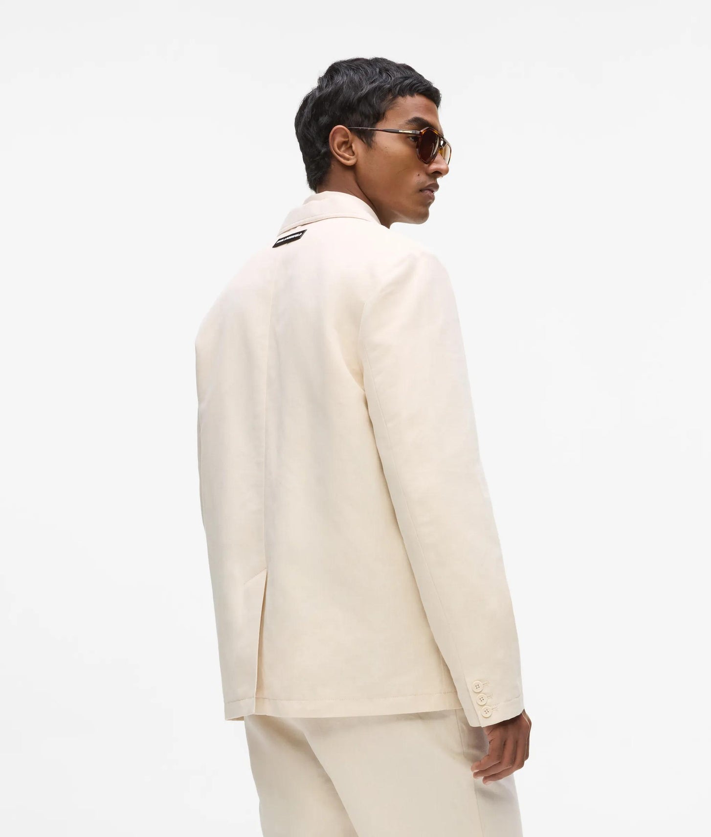 Karl Lagerfeld Linen Blazer Natural