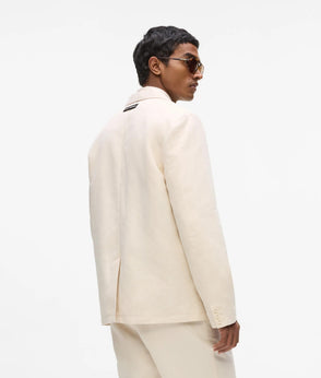 Karl Lagerfeld Linen Suit Pants Natural