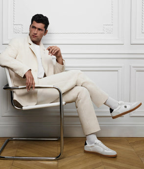 Karl Lagerfeld Linen Suit Pants Natural