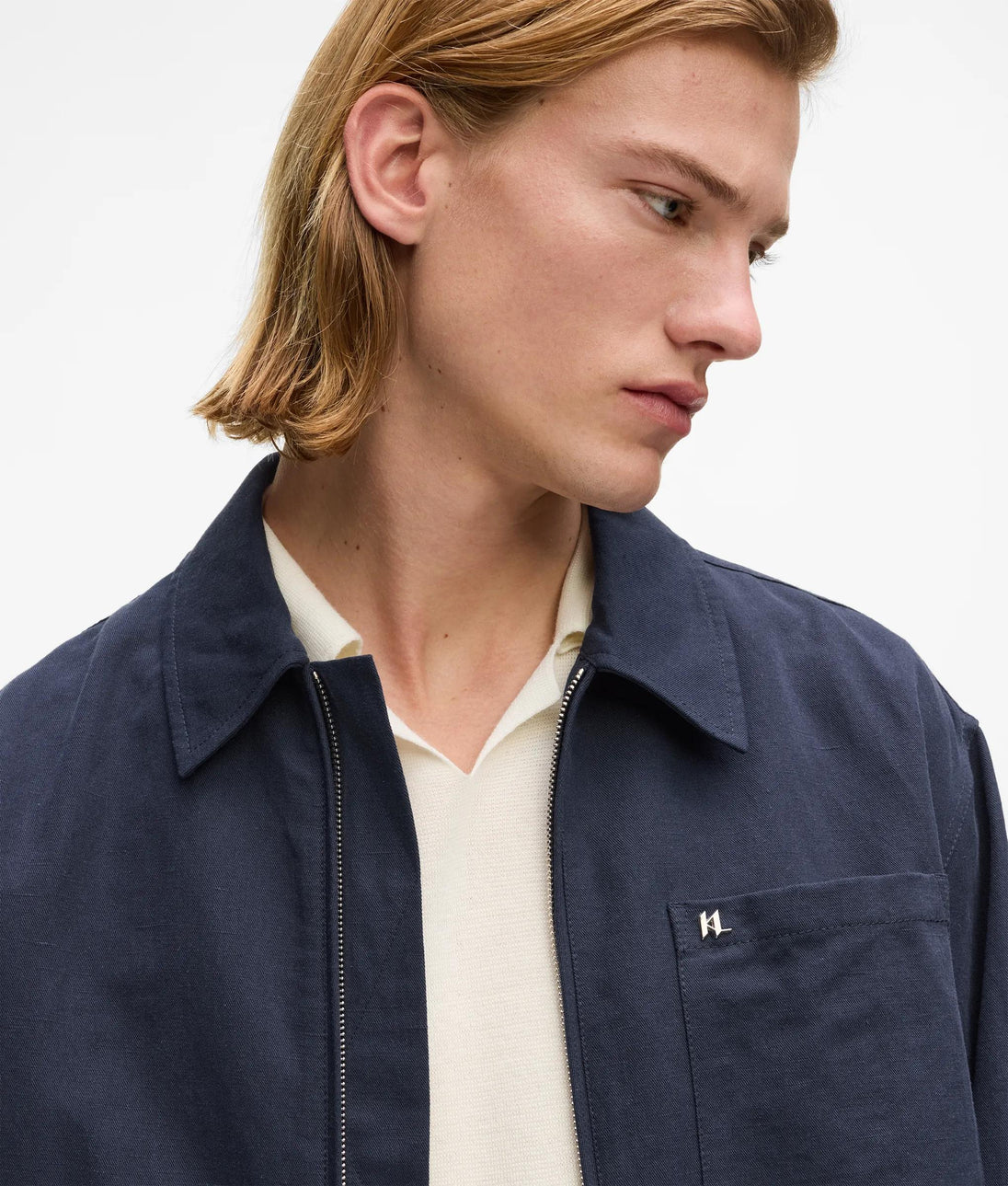 Karl Lagerfeld Linen Suit Pants Peacoat