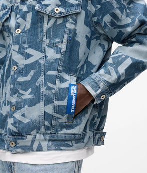 Karl Lagerfeld Bleached Relaxed Jeans White/Blue