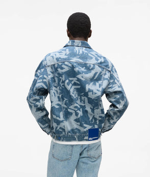 Karl Lagerfeld Bleached Relaxed Jeans White/Blue
