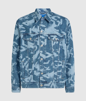 Karl Lagerfeld Bleached Relaxed Jeans White/Blue