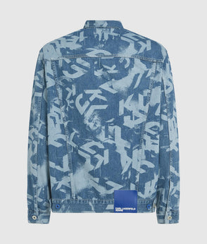 Karl Lagerfeld Bleached Relaxed Jeans White/Blue