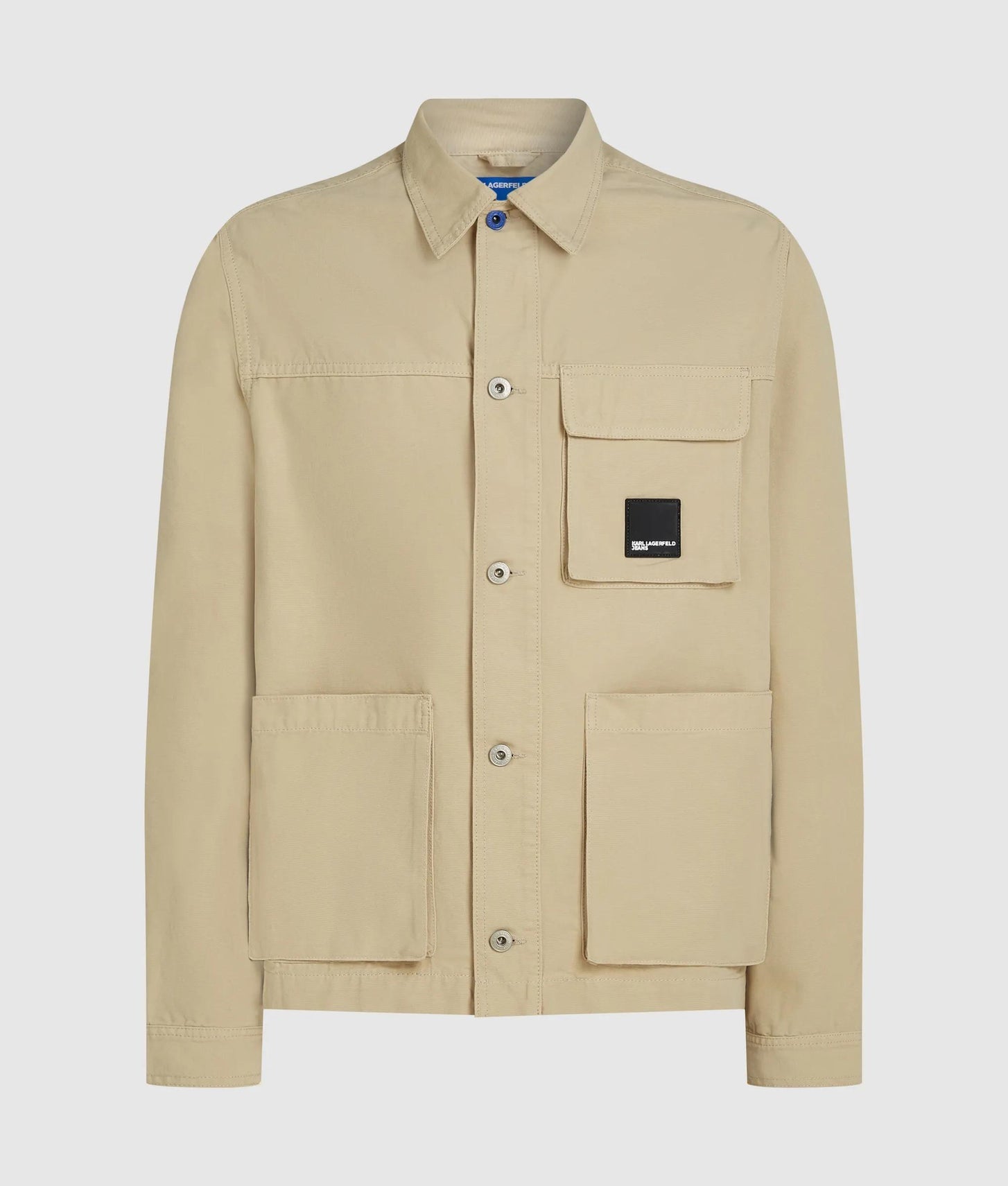 Karl Lagerfeld Canvas Utility Jacket Pale Khaki