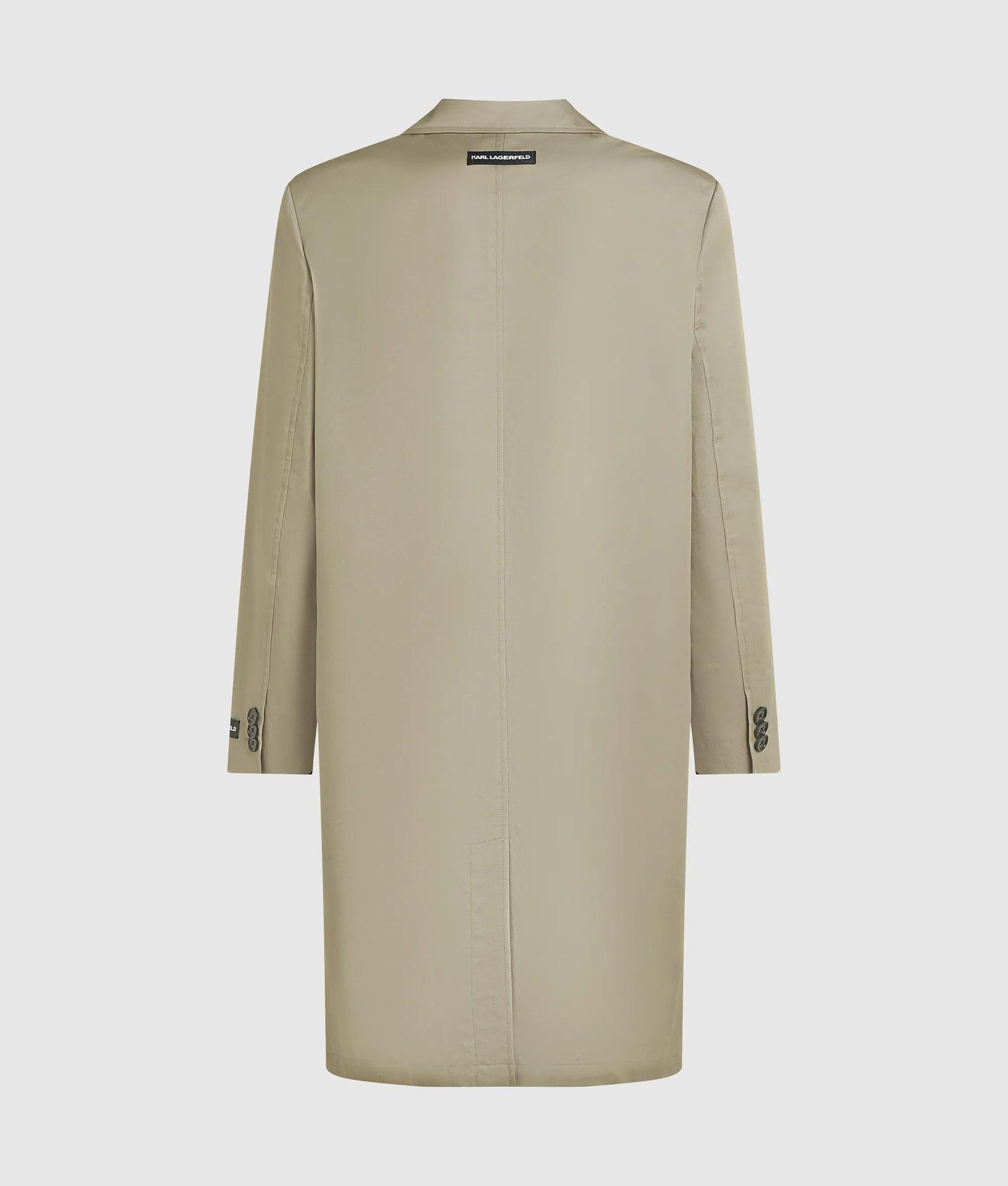 Karl Lagerfeld Double Breasted Overcoat Laurel Oak