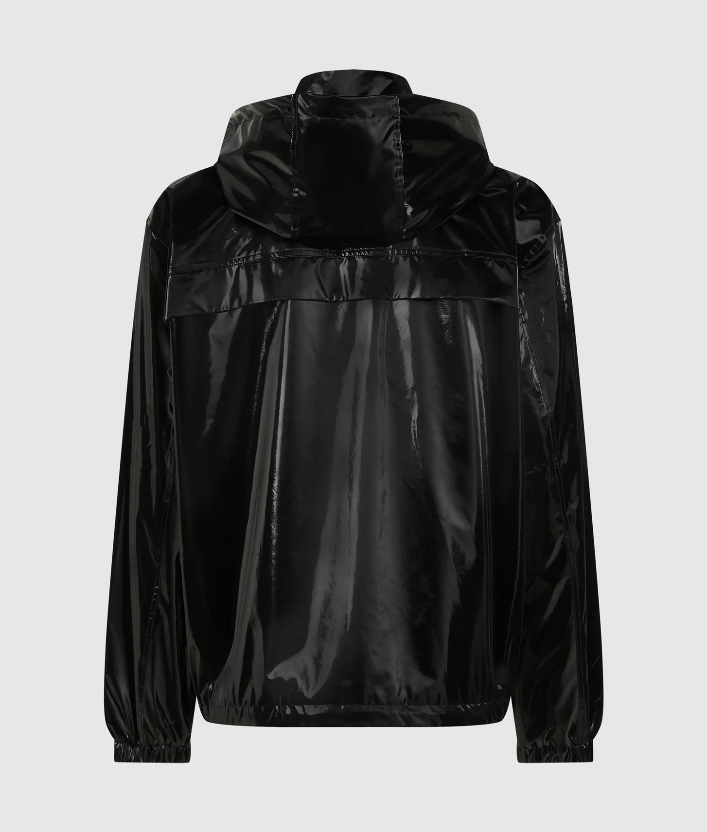 Karl Lagerfeld Shiny Hooded Bomber Jacket Black