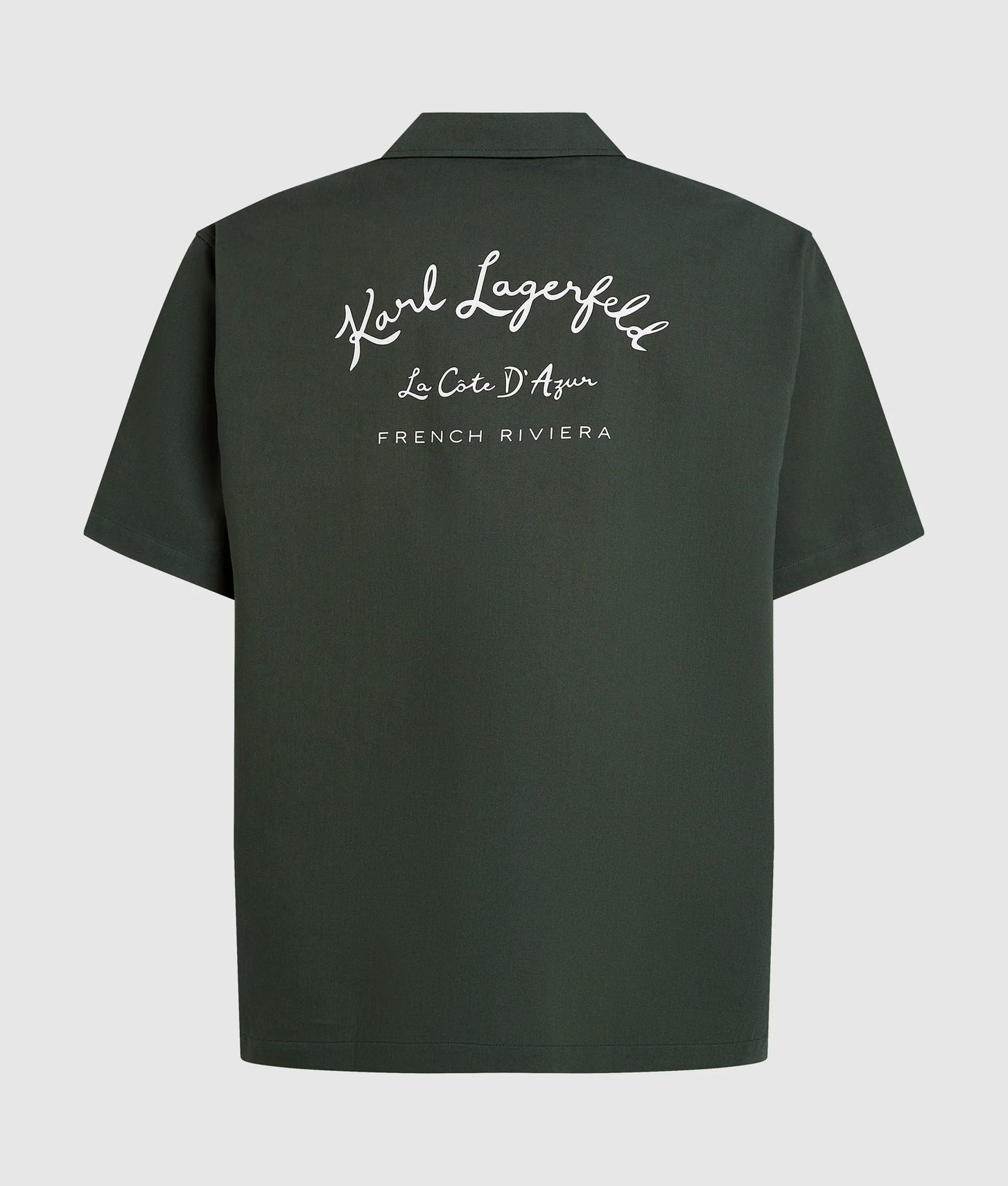 Karl Lagerfeld Short-Sleeved Côte D'Azur Shirt Deep Forest