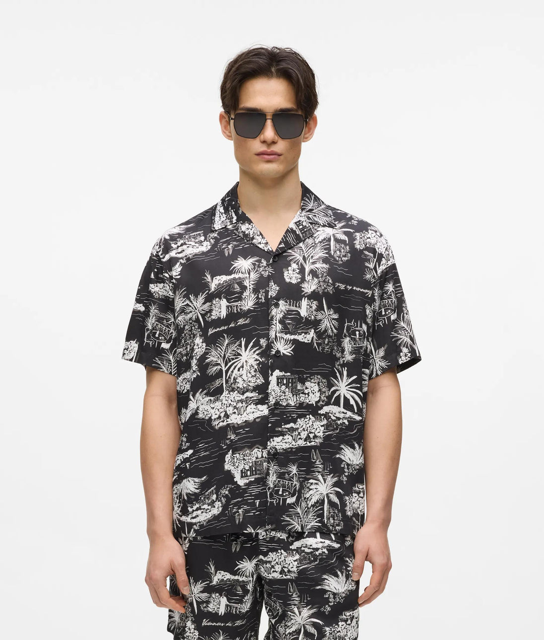 Karl Lagerfeld All-Over-Print Shorts Black