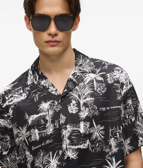 Karl Lagerfeld All-Over-Print Shorts Black