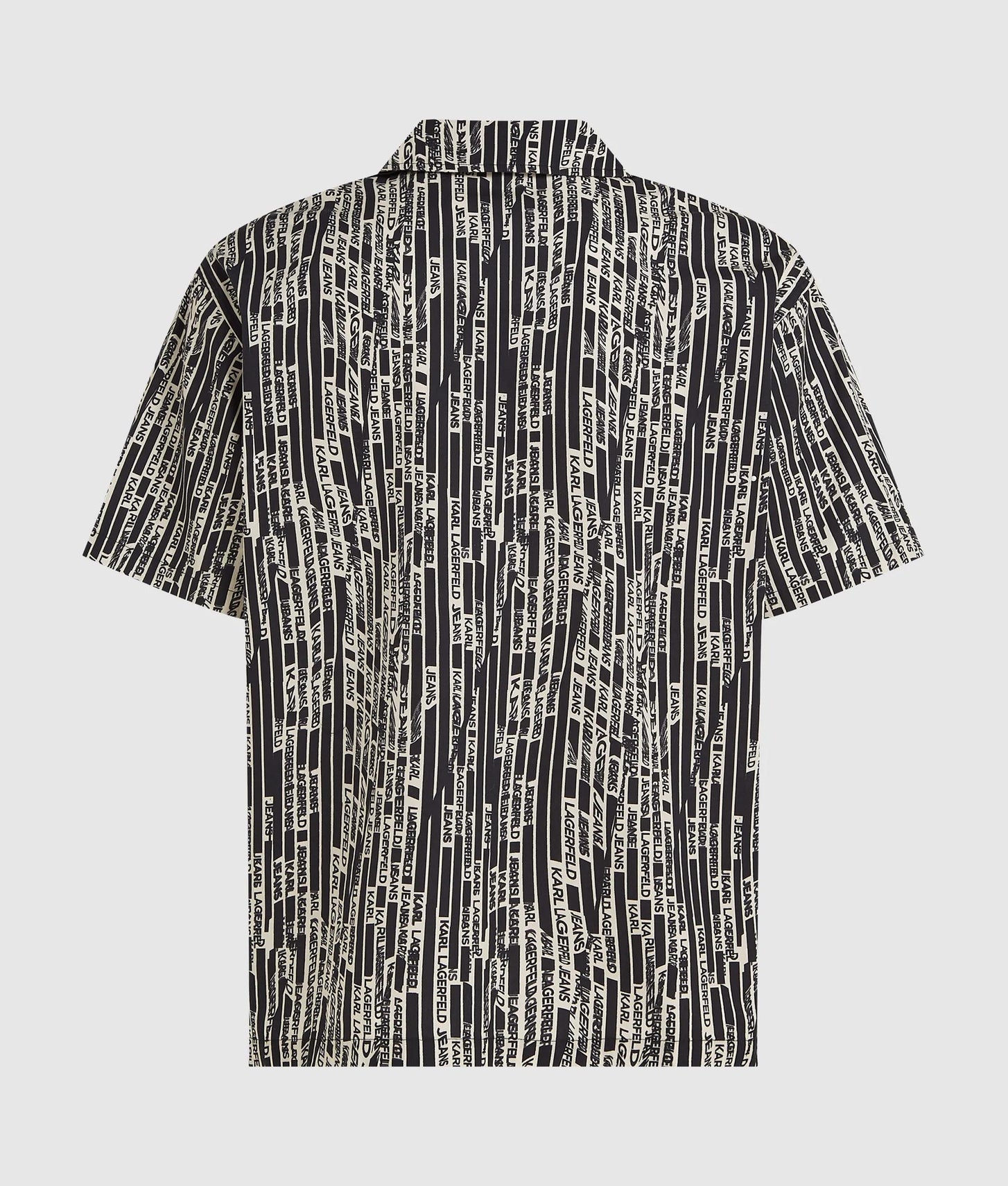 Karl Lagerfeld Short-Sleeved Logo Print Shirt Linear Logo All Over Print