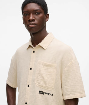 Karl Lagerfeld Crinkled Shorts Whitecap Grey
