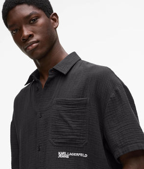Karl Lagerfeld Crinkled Shorts Black