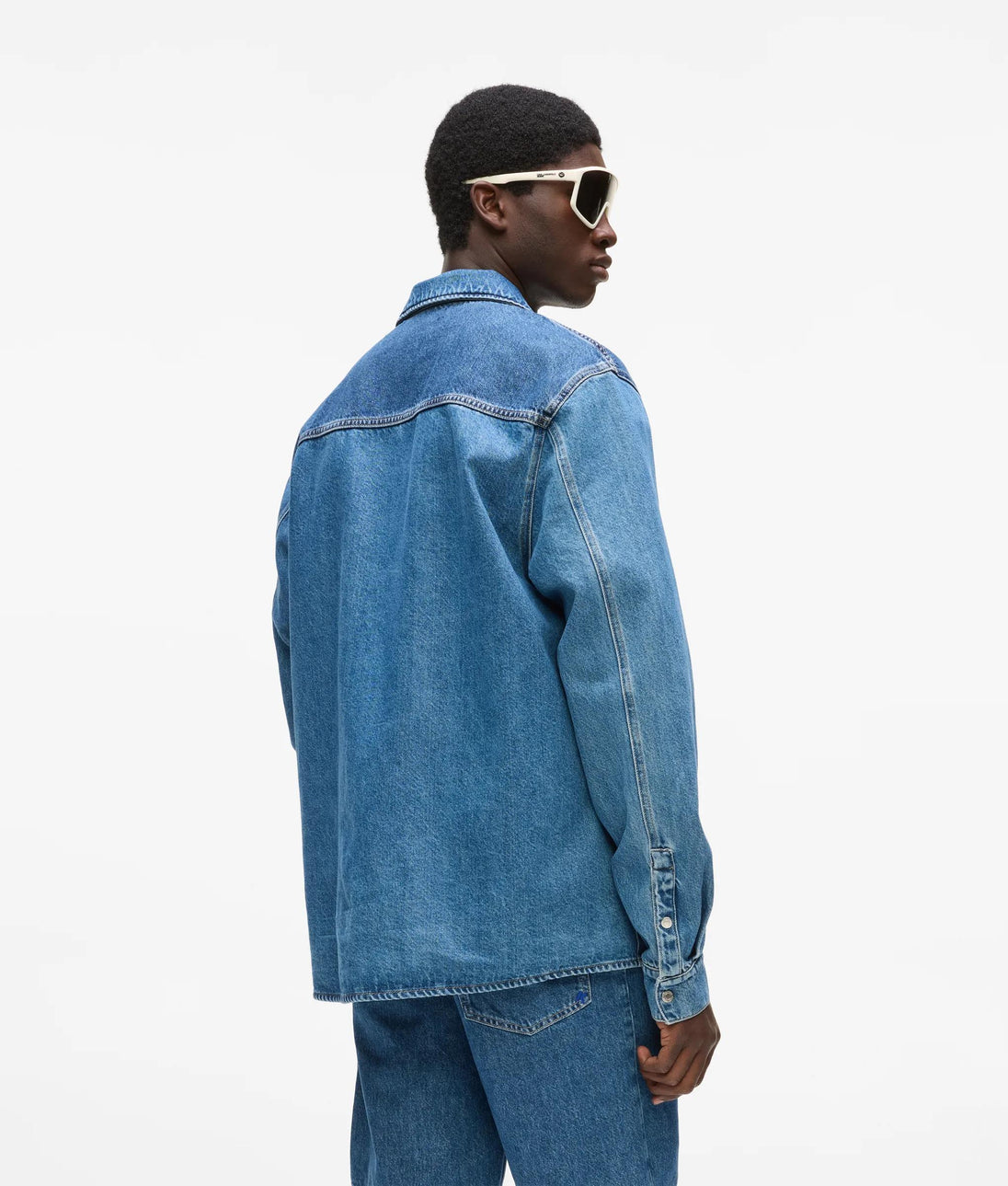Karl Lagerfeld Regular Denim Shorts Mid Blue Stone