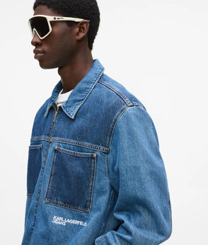 Karl Lagerfeld Bleached Relaxed Jeans White/Blue