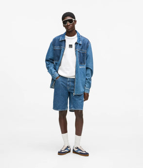 Karl Lagerfeld Bleached Relaxed Jeans White/Blue