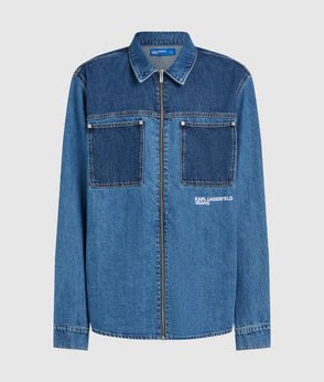 Karl Lagerfeld Bleached Relaxed Jeans White/Blue