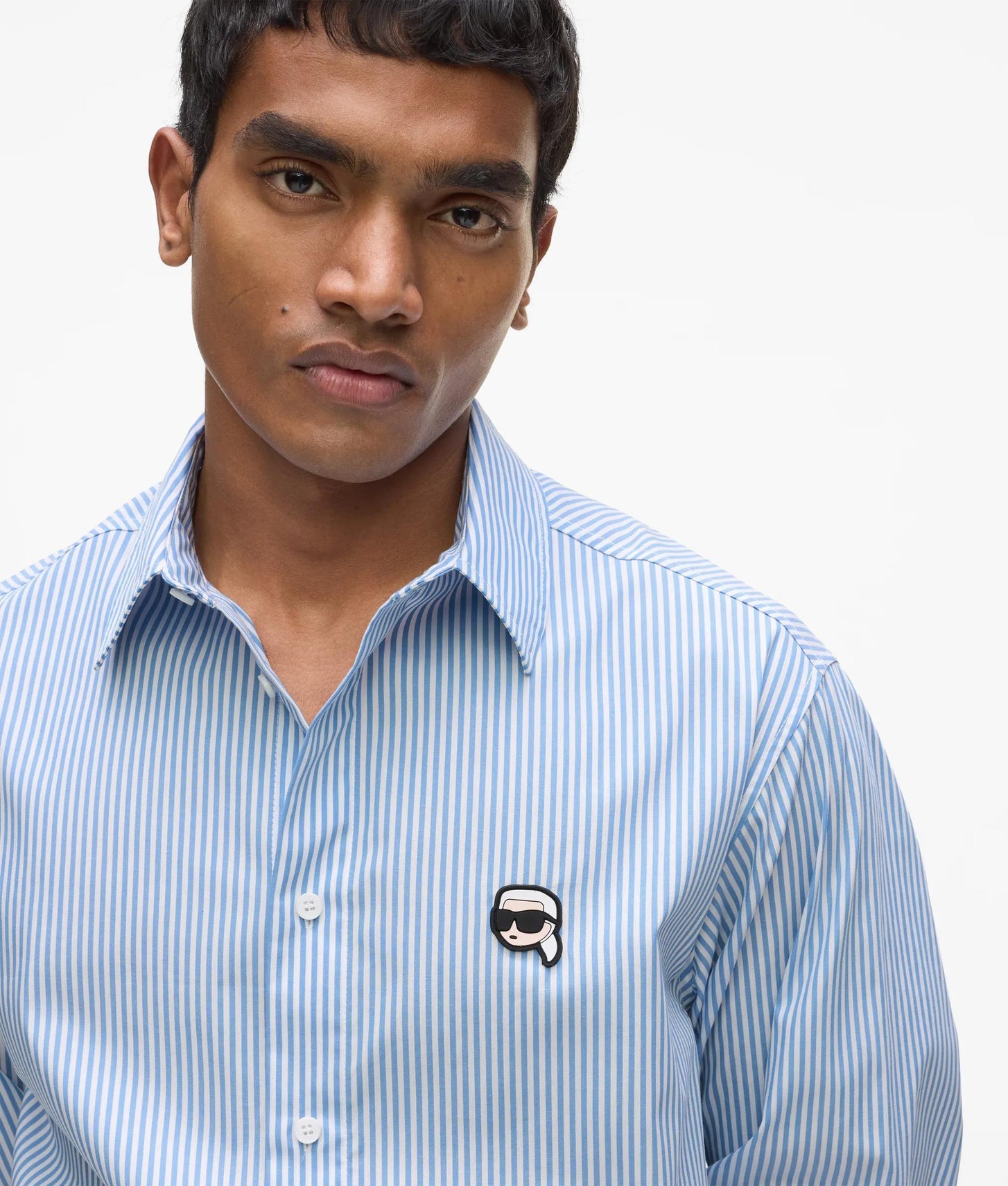 Karl Lagerfeld Ikon Striped Shirt Light Blue