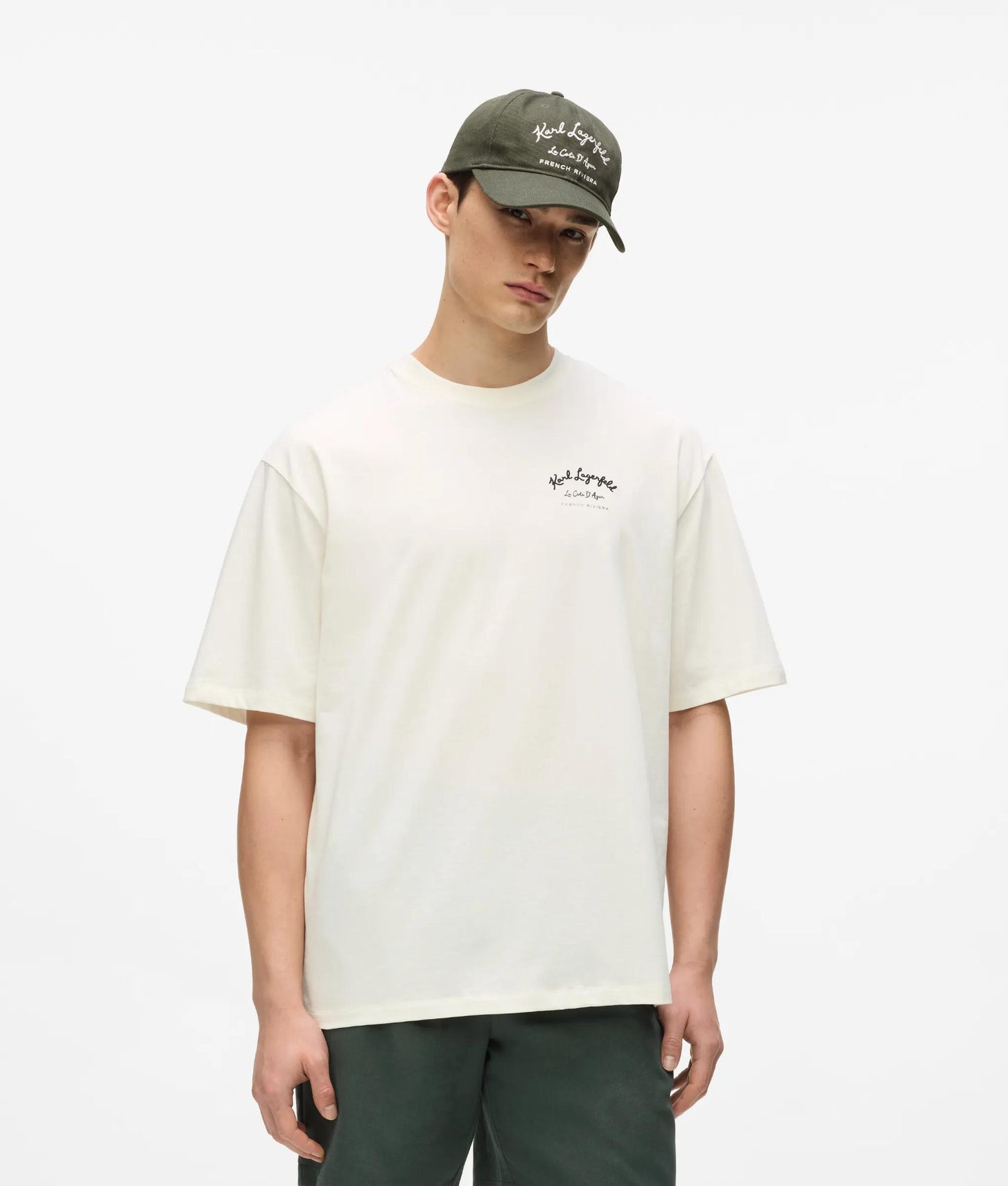 Karl Lagerfeld Côte D'Azur T-Shirt Cannoli Cream
