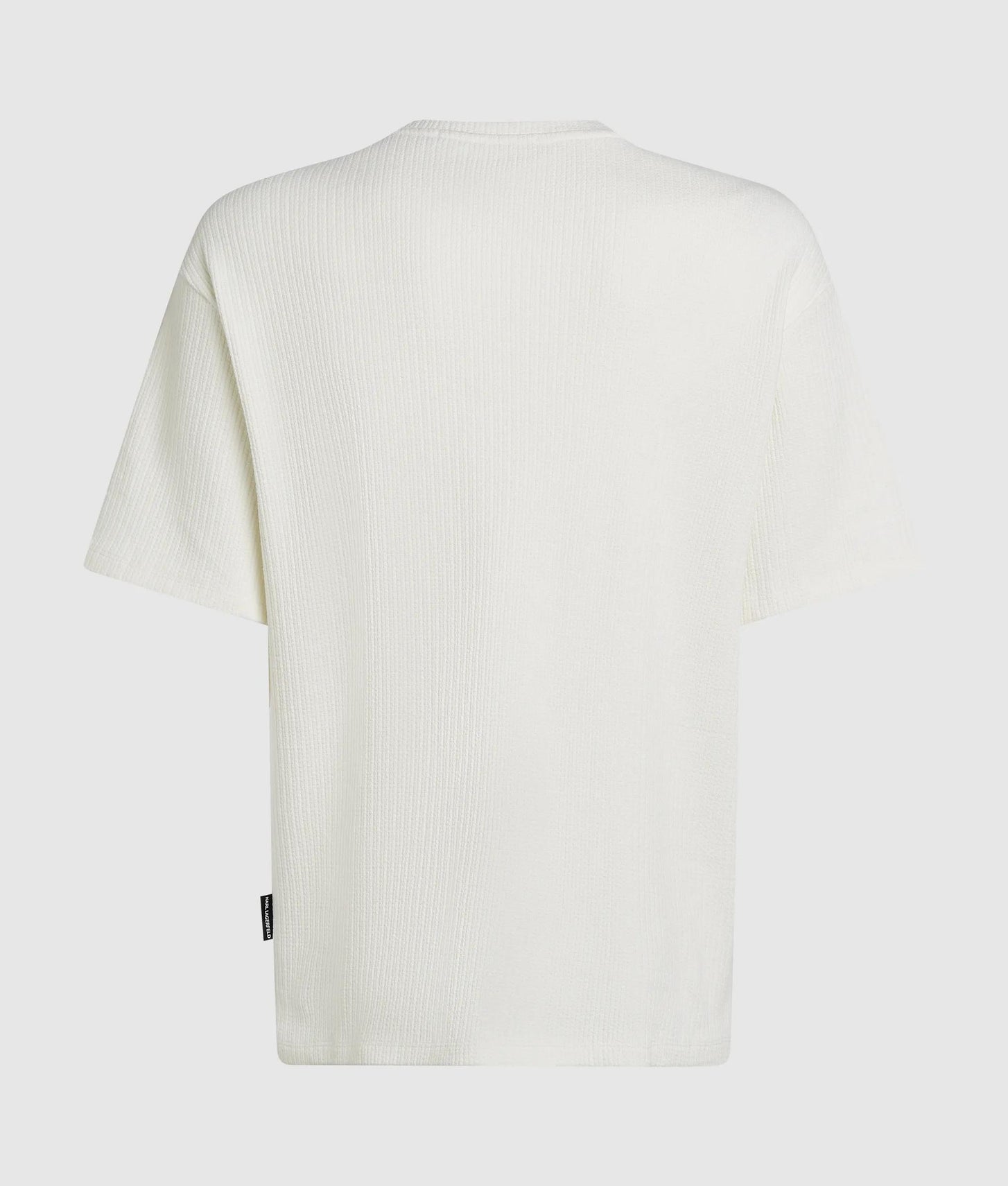 Karl Lagerfeld Textured Monogram T-Shirt Cannoli Cream