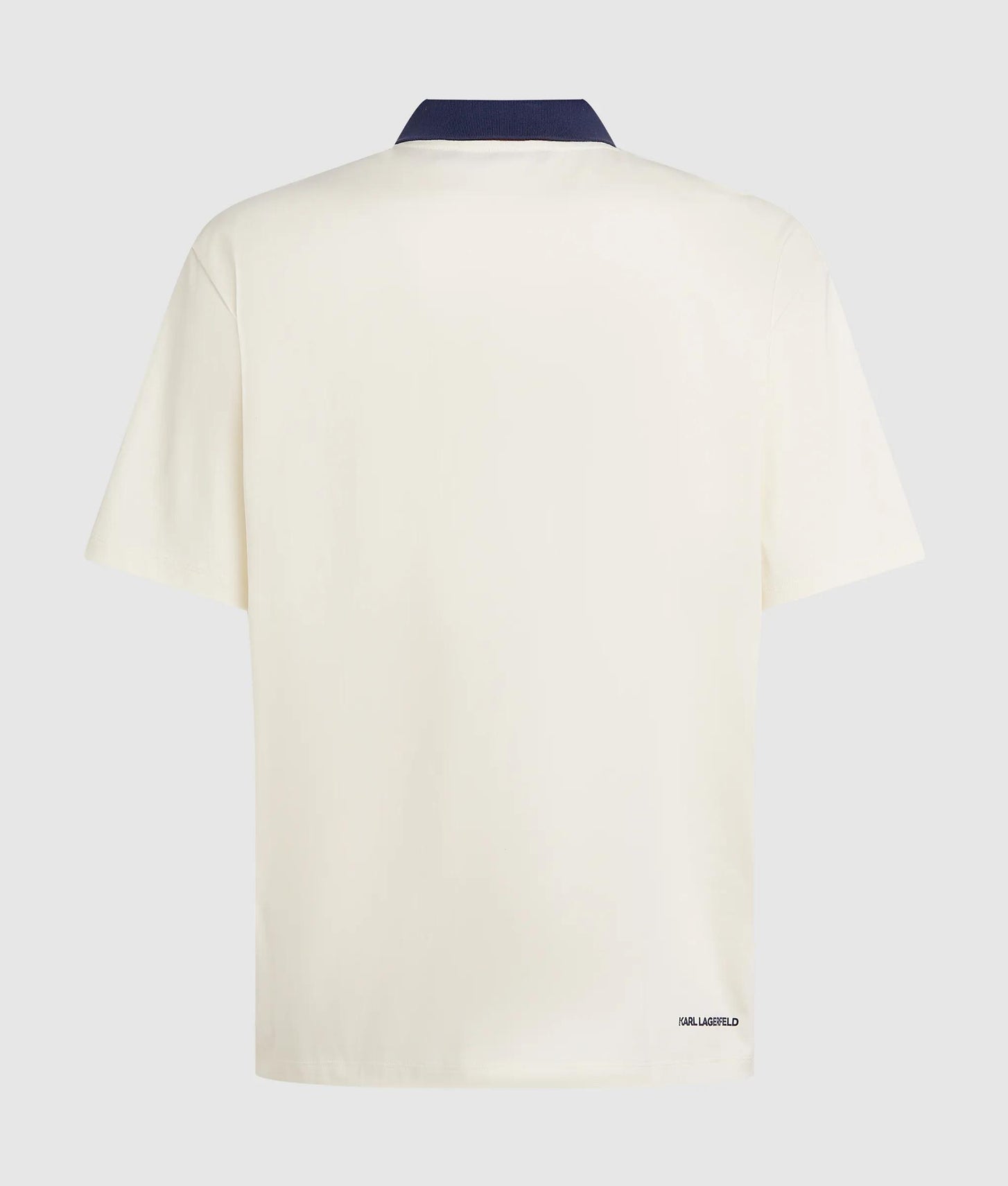 Karl Lagerfeld Ikon Collared T-Shirt Cannoli Cream