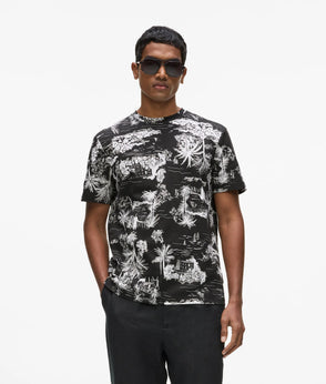 Karl Lagerfeld All-Over-Print Shorts Black