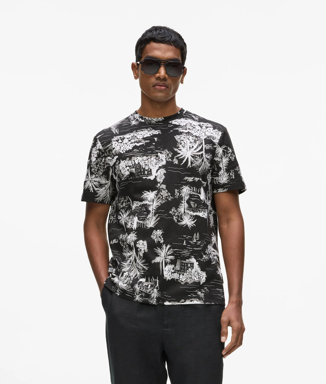 Karl Lagerfeld All-Over-Print Shorts Black