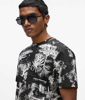 Karl Lagerfeld All-Over-Print Shorts Black