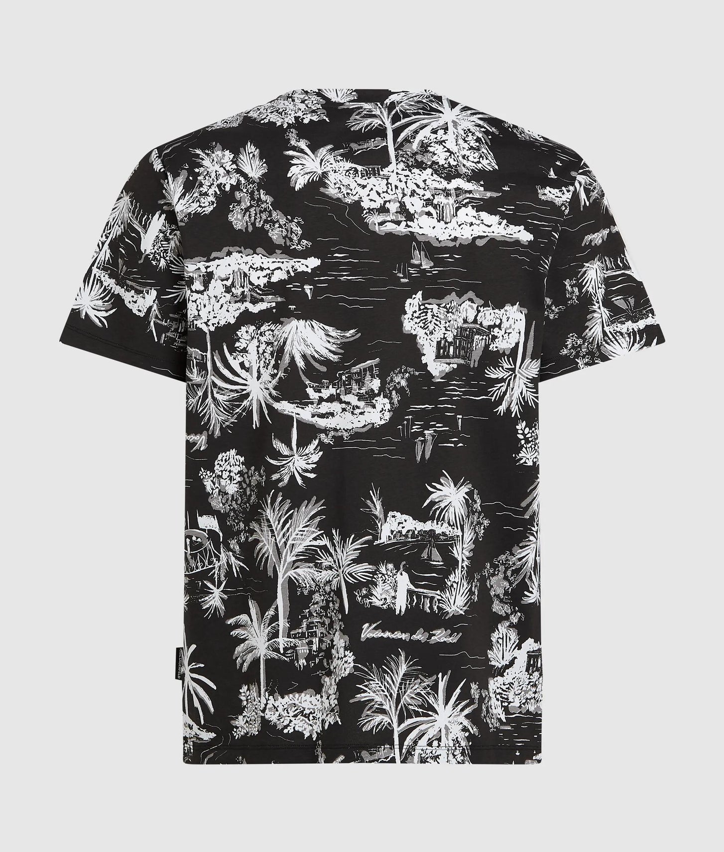Karl Lagerfeld Villa La Vigie Print T-Shirt Black