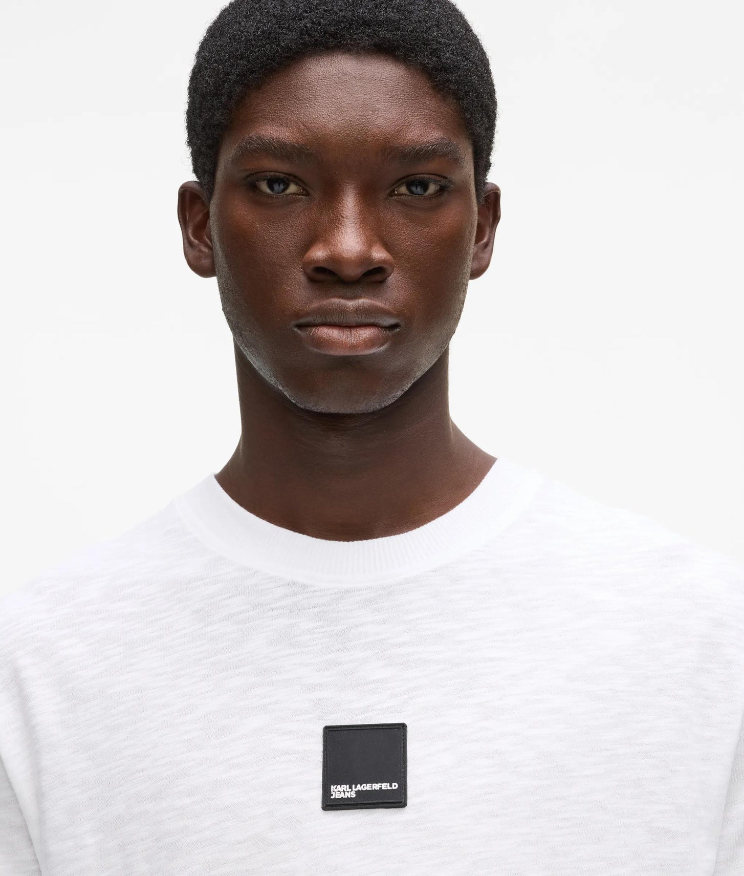 Karl Lagerfeld Curved Hem T-Shirt White