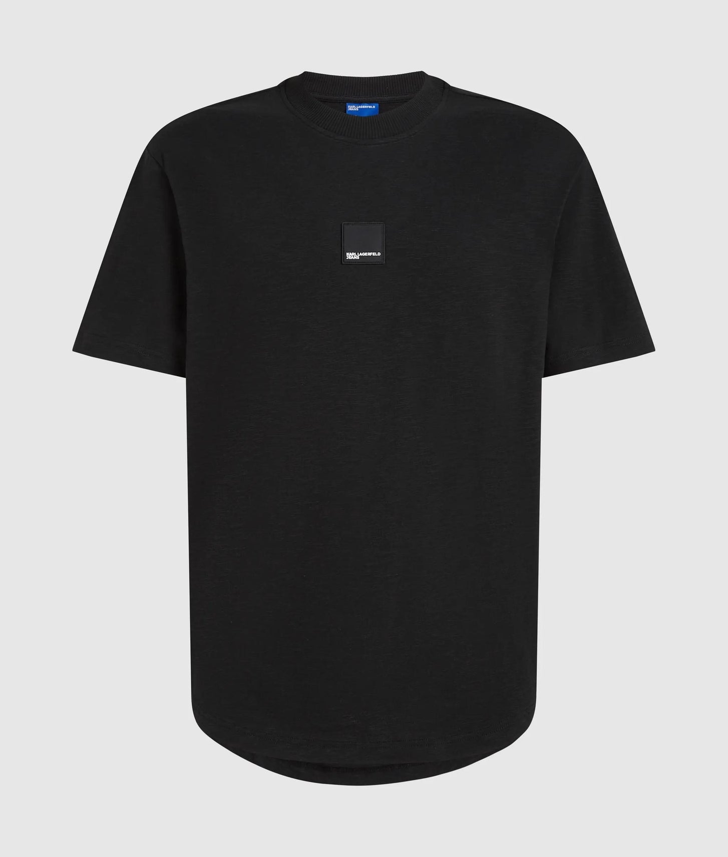 Karl Lagerfeld Curved Hem T-Shirt Black