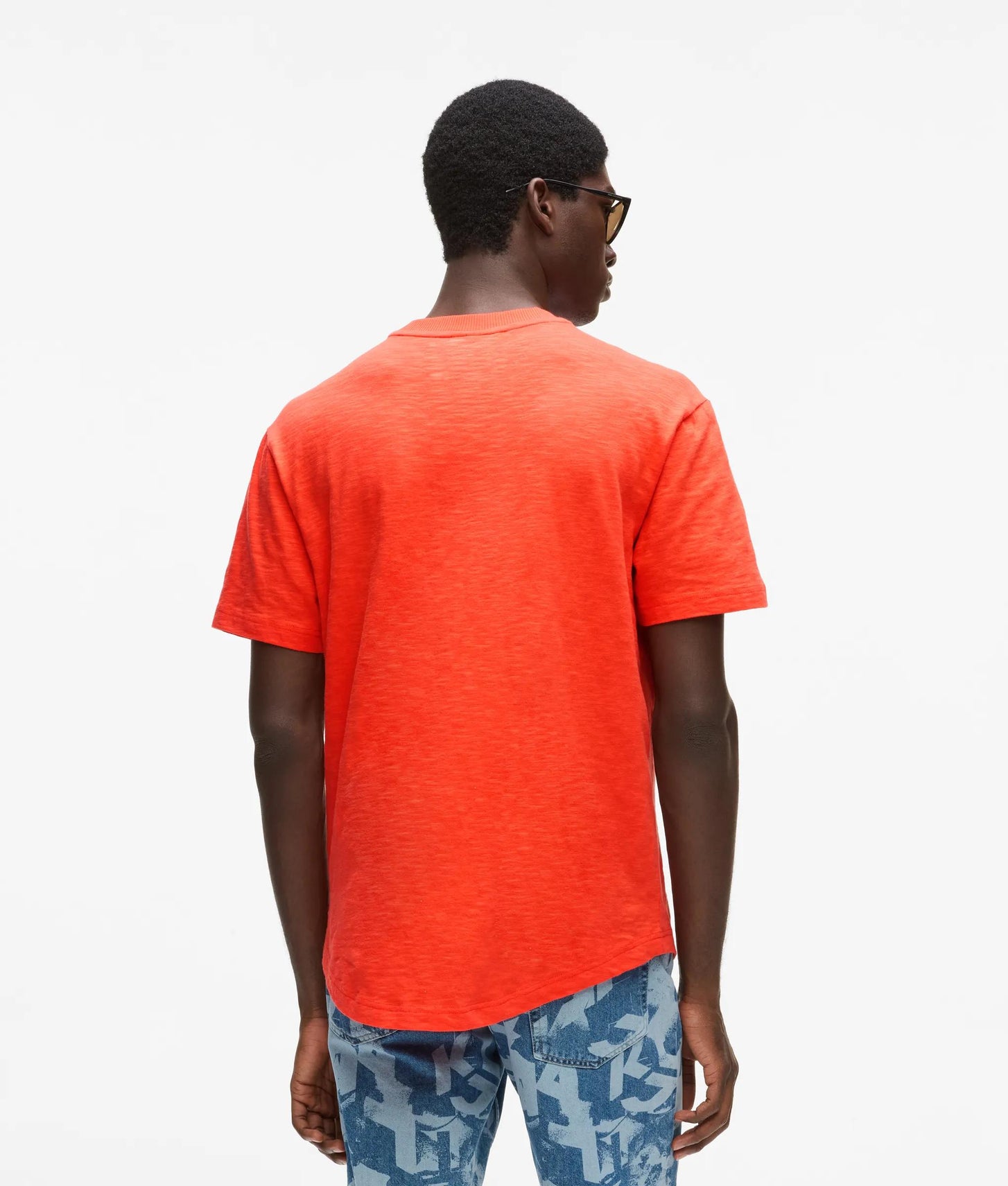 Karl Lagerfeld Curved Hem T-Shirt Grenadine