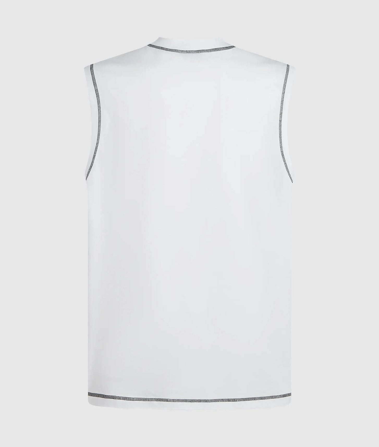Karl Lagerfeld Relaxed Contrast Stitch Tank Top White
