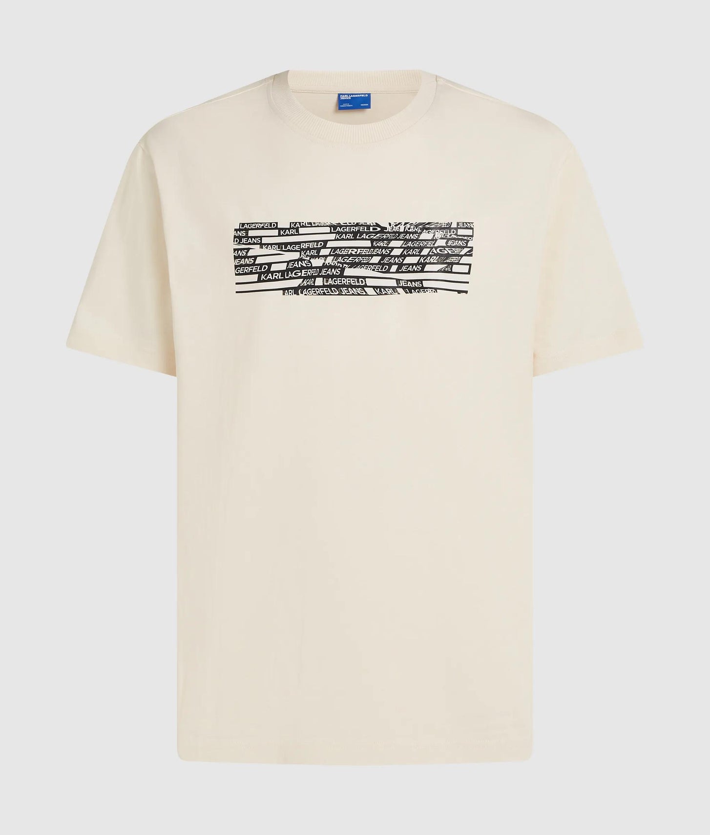 Karl Lagerfeld Stripe Logo T-Shirt Whitecap Grey