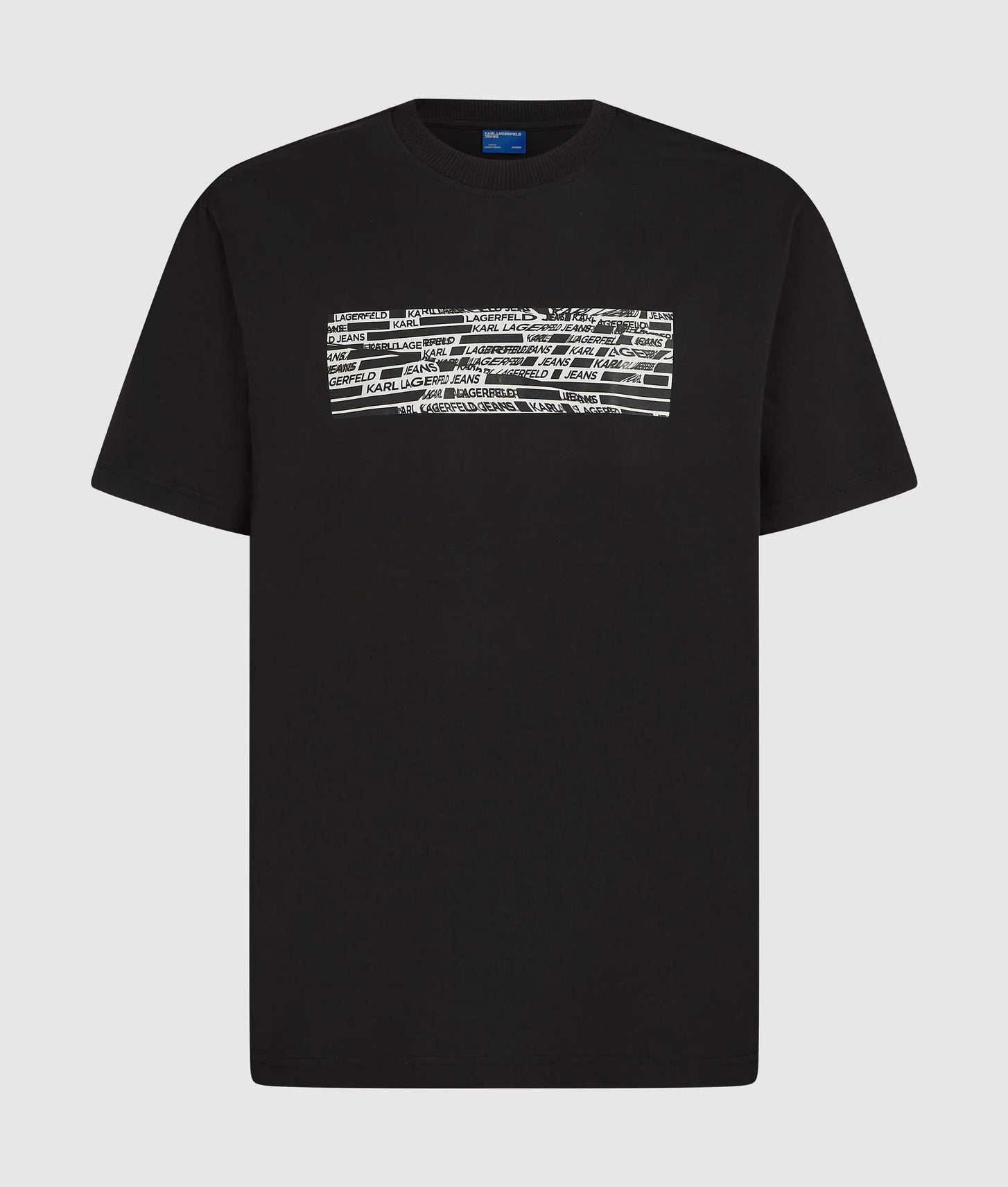 Karl Lagerfeld Stripe Logo T-Shirt Black