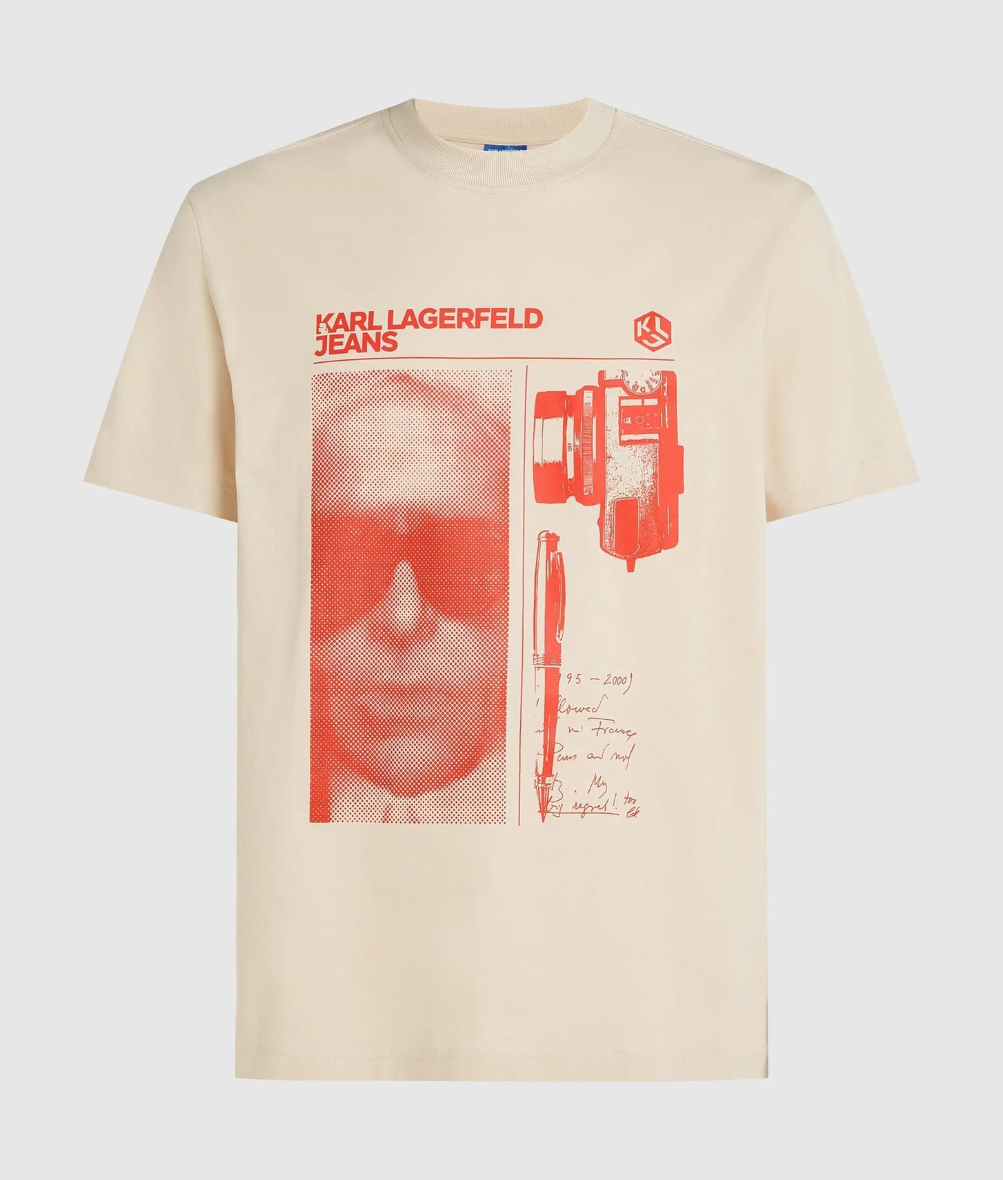 Karl Lagerfeld Graphic Karl Print T-Shirt Whitecap Grey