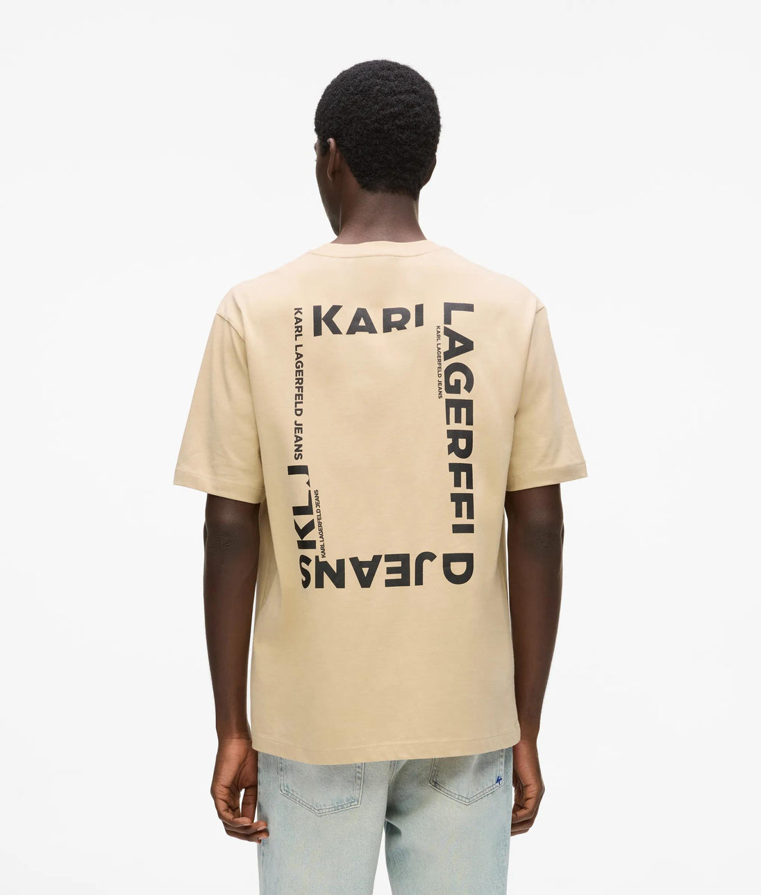 Karl Lagerfeld Distressed Relaxed Denim Shorts Visual Washed Blue Distressed