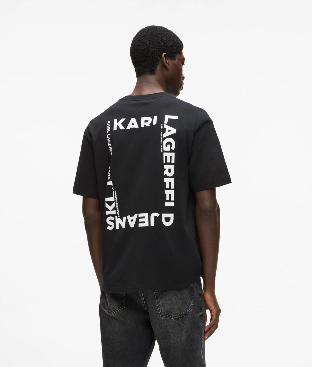 Karl Lagerfeld Shiny Hooded Bomber Jacket Black