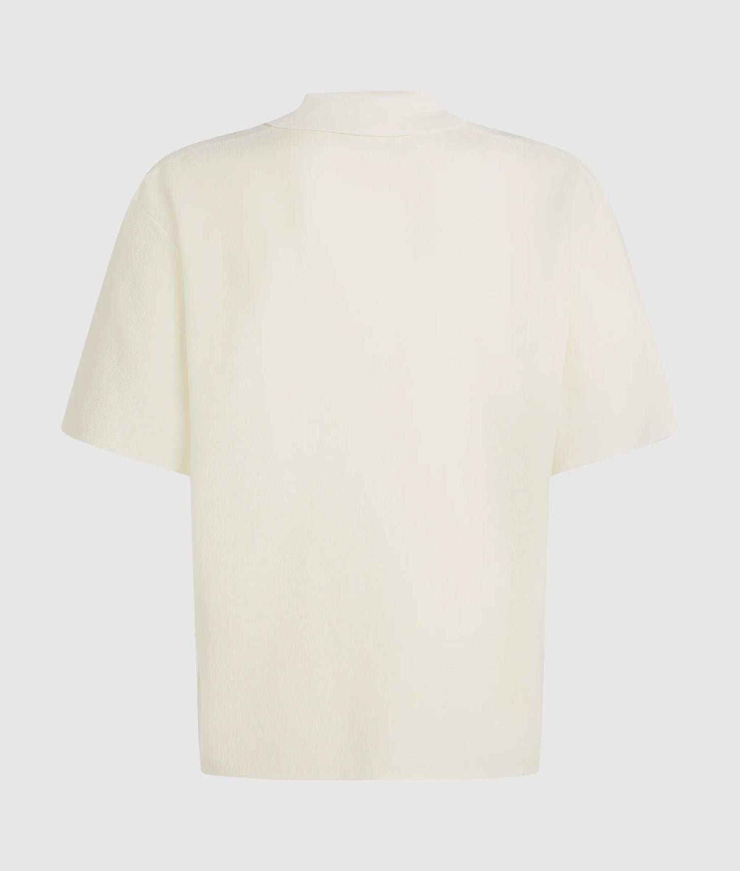 Karl Lagerfeld Knitted Boxy Polo Shirt Cannoli Cream