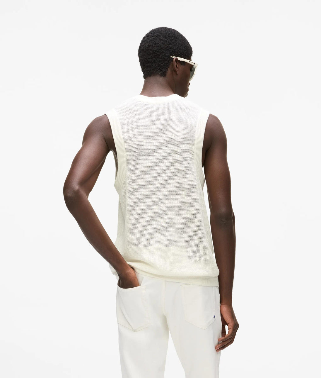 Karl Lagerfeld White Tapered Jeans White Denim