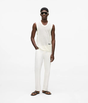 Karl Lagerfeld White Tapered Jeans White Denim
